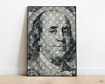 Benjamin Franklin Art, Benjamin Franklin Pop Art, Affiche de Benjamin Franklin, Benjamin Franklin Wall Art, Digital Wall Art, Pop Art moderne