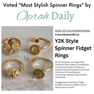 Fidget Ring Gold Fidget Ring Set Spinner Ring Pack Anxiety - Etsy