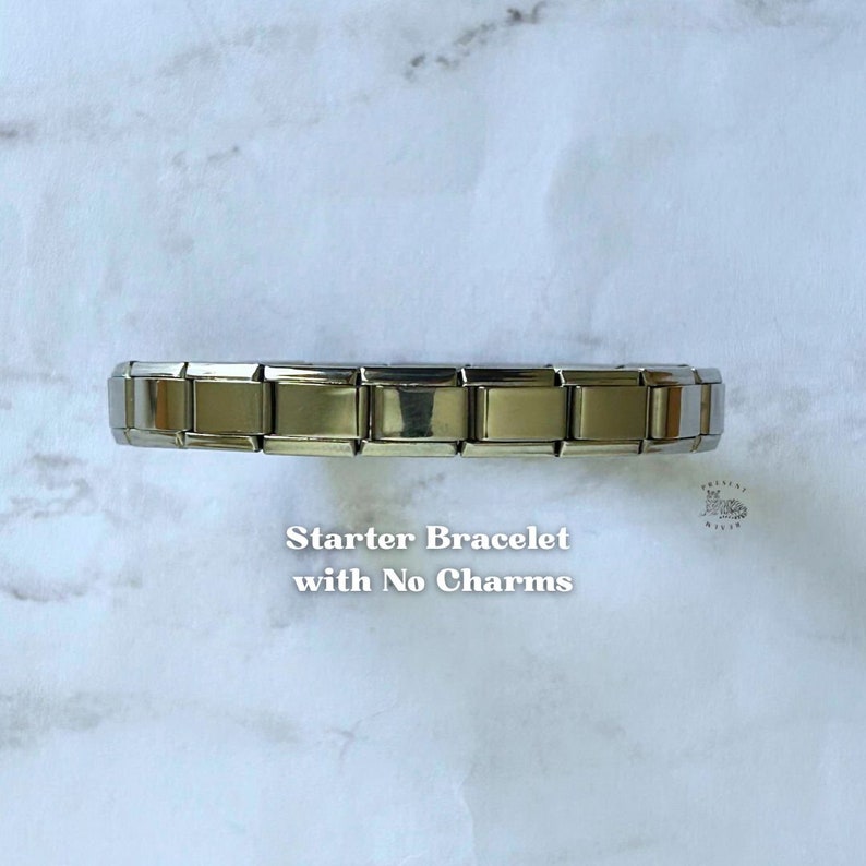 Bracelet à breloques italien, bracelets à breloques mystérieux italiens vintage, breloques italiennes, bijoux de l'an 2000, bracelets à breloques, bracelets pour femme, assortis image 6