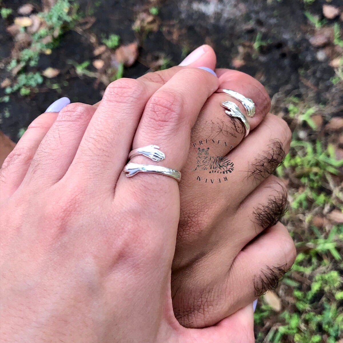 Hug Ring Couple Ring Love Hug Ring Cute Ring Cute Couple Etsy