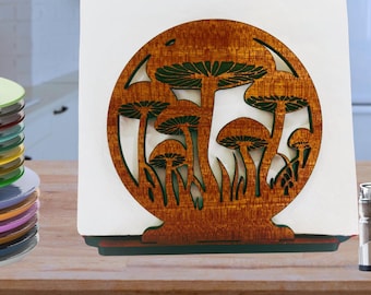 Porte-serviettes original. Décoration champignon amusante pour la cuisine ou la salle à manger. Cadeau unique pour la fête des mères pour elle, sa mère ou sa grand-mère