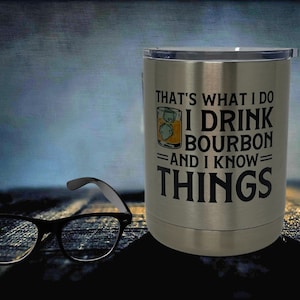 Bourbon Lowball Stainless Steel Insulated Tumbler. A Perfect Gift for Fathers Day, Groomsman, Birthday, family or friend Gift