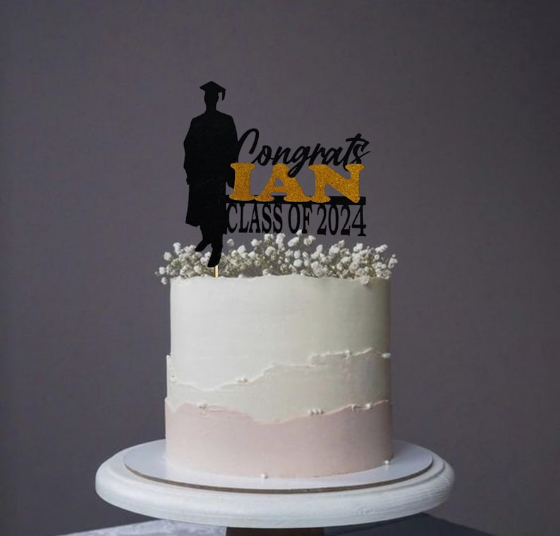 graduation cake topper
glitter cake topper