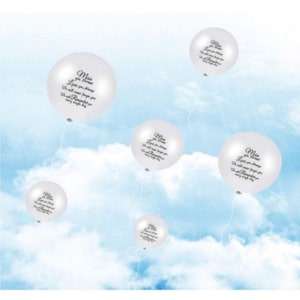 30pcs White Miss you Forever,Love you Always Balloons/Memorial Balloons/Funeral,Anniversary,Memorial Services/Celebration of Life Balloons image 3