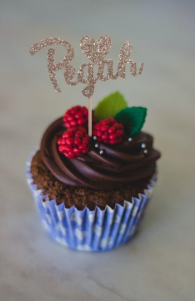 Custom Name Cupcake Toppers/personalized Name Cupcake Etsy