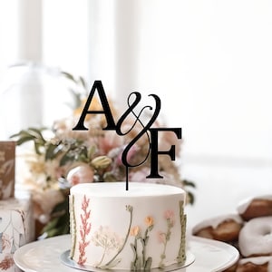 Décoration de gâteau de mariage personnalisée / décoration de gâteau de mariage monogramme initiale personnalisée / décoration de gâteau de mariage rustique / décoration de gâteau de mariage initiale fantaisie