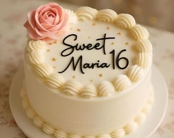 Custom Acrylic Cake Charm: Personalized Birthday Cake Topper