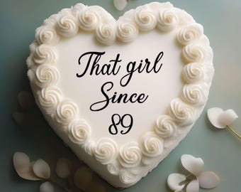 Custom Acrylic Cake Topper: Vintage Heart Charm, Personalized Words