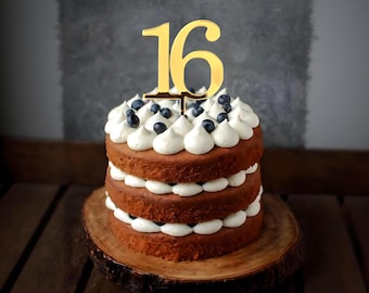 Custom Acrylic Number Cake Topper: Milestone Birthday, Anniversary Party Decoration