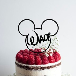Mickey , Minnie Mouse Birthday  Cake Topper/Personalized Cake Topper Birthday Anniversary Party Birthday Cake Topper/Name & Age Customizable