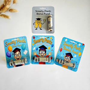 Cartão de dinheiro para formatura | Porta-moedas engraçado para formatura | Cartão de dinheiro para formatura Smarty Pants | Presente de formatura | Cartão para formandos