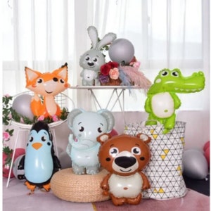 Cartoon Animal Foil Balloons/ Animal  Shape Balloons For Birthday Party Decoration/ Jungle Zoo Animal Theme Party Decorations