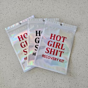 Trousse holographique anti-gueule de bois : cadeau d'enterrement de vie de jeune fille ou de jeune garçon, mariage