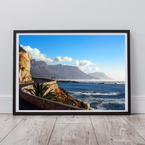 Table Mountain Print, Cape Town, South Africa, Travel Poster, Home Decor Art, Landscape Photography Digital Print, Instant Digital Download