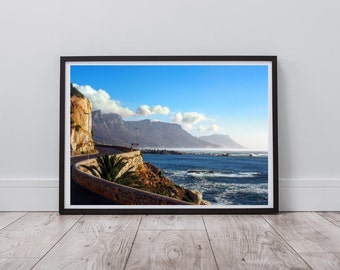 Table Mountain Print, Cape Town, South Africa, Travel Poster, Home Decor Art, Landscape Photography Digital Print, Instant Digital Download
