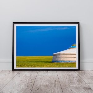 Yurt Poster Print, Mongolia Print, Travel Poster, Photography Digital Wall Art Print, Home Decor Wall Art, Instant Digital Download