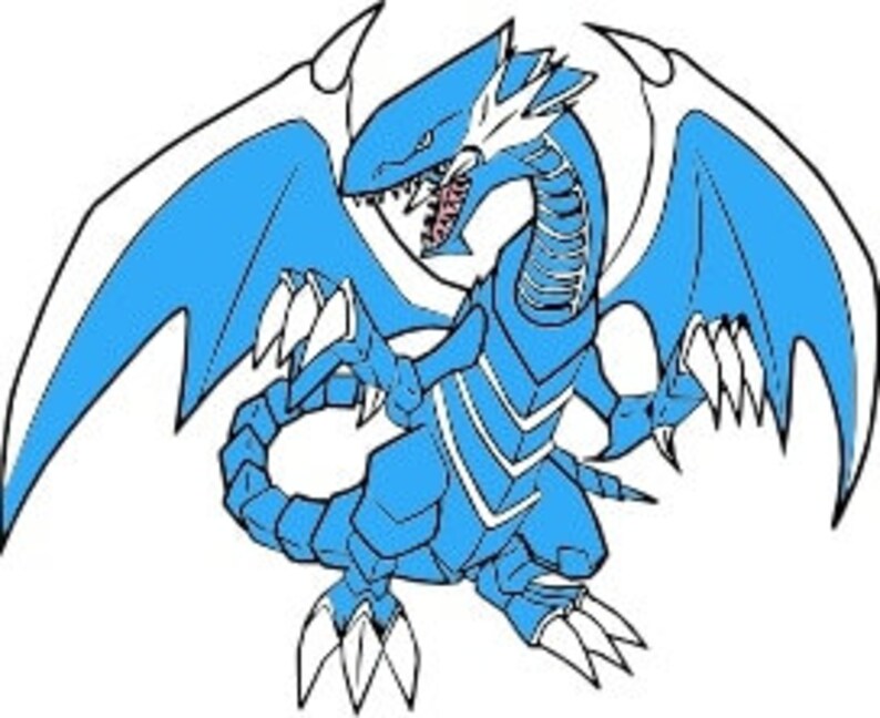 Blue Eyes White Dragon SVG & PNG Multi Layered Etsy