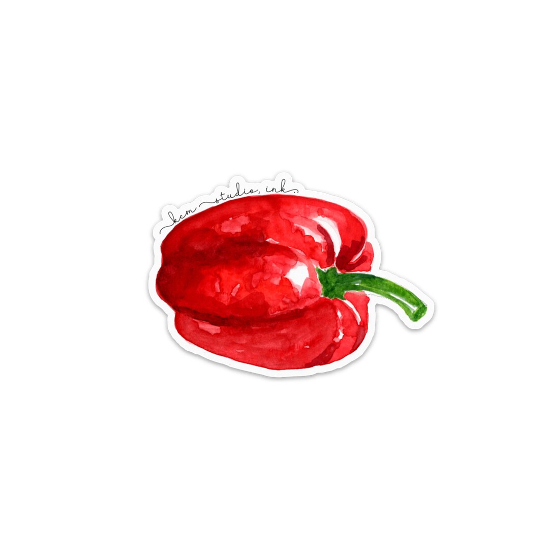 Red Pepper Sticker - Etsy