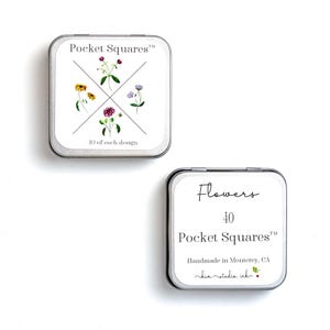 Floral Square Note Cards - Pocket Size, 40 Pack