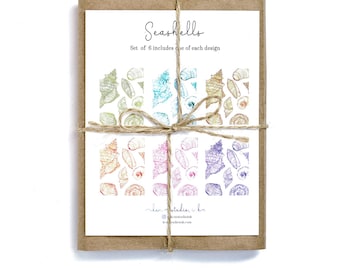 Sea Shells Greeting Card Set of 6