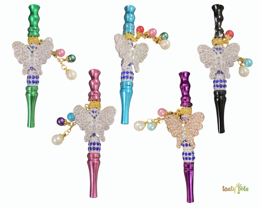 Butterfly Bling Girly Smoke Holder Personal Hookah Mouthpiece Etsy