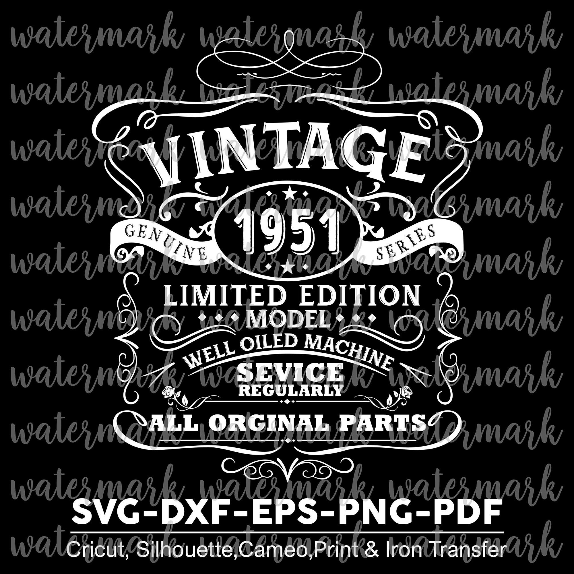 Download Vintage 1951 70th Birthday Gift Men Women Original Design ...