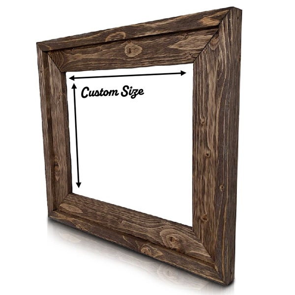 Custom Size Picture Frame | Made to Order Rustic Wood Frames | Barnwood Style Picture Frame