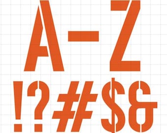 32" Stencil Kit, Full Alphabet, and Characters