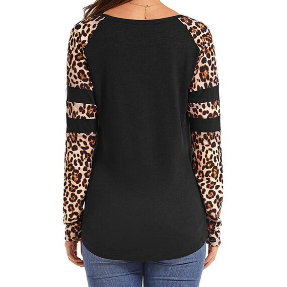 Women's Leopard Print Long Sleeve Shirt 