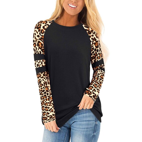 Women's Leopard Print Long Sleeve Shirt 