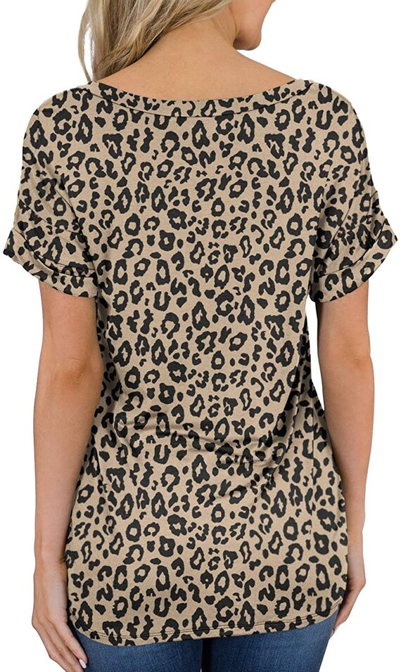 Leopard Print Shirt Baumwoll Leopard T 
