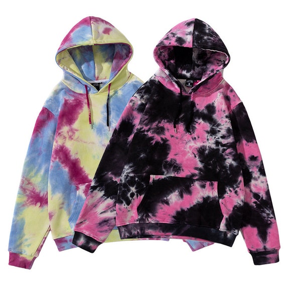 Sudadera Tie Dye mujer sudadera con capucha Tie Dye negra y | Etsy España
