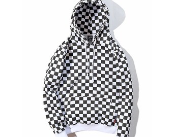 plaid pullover hoodie