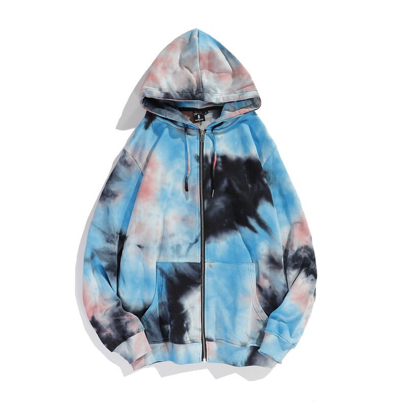 Tie Dye Zip up Hoodie Tie Dye Sweatshirt Etsy