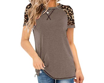 Goddesslili Leopard Kiss Print Funny Novelty Tshirt for Women 2020 Pullover Comfy Crewneck Shirt Gift for Her Goddesslili Leopard Kiss Print Funny Novelty Tshirt for Women 2020 Pullover Comfy Crewneck Shirt Gift for Her