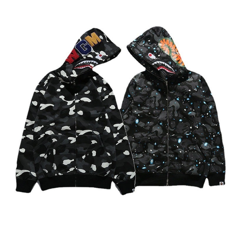 Bape* A Bathing ape Jacket SHARK Head Gold FULL ZIP HOODIE Long Sleeve Clothes Bape* A Bathing ape Jacket SHARK Head Gold FULL ZIP HOODIE Long Sleeve Clothes