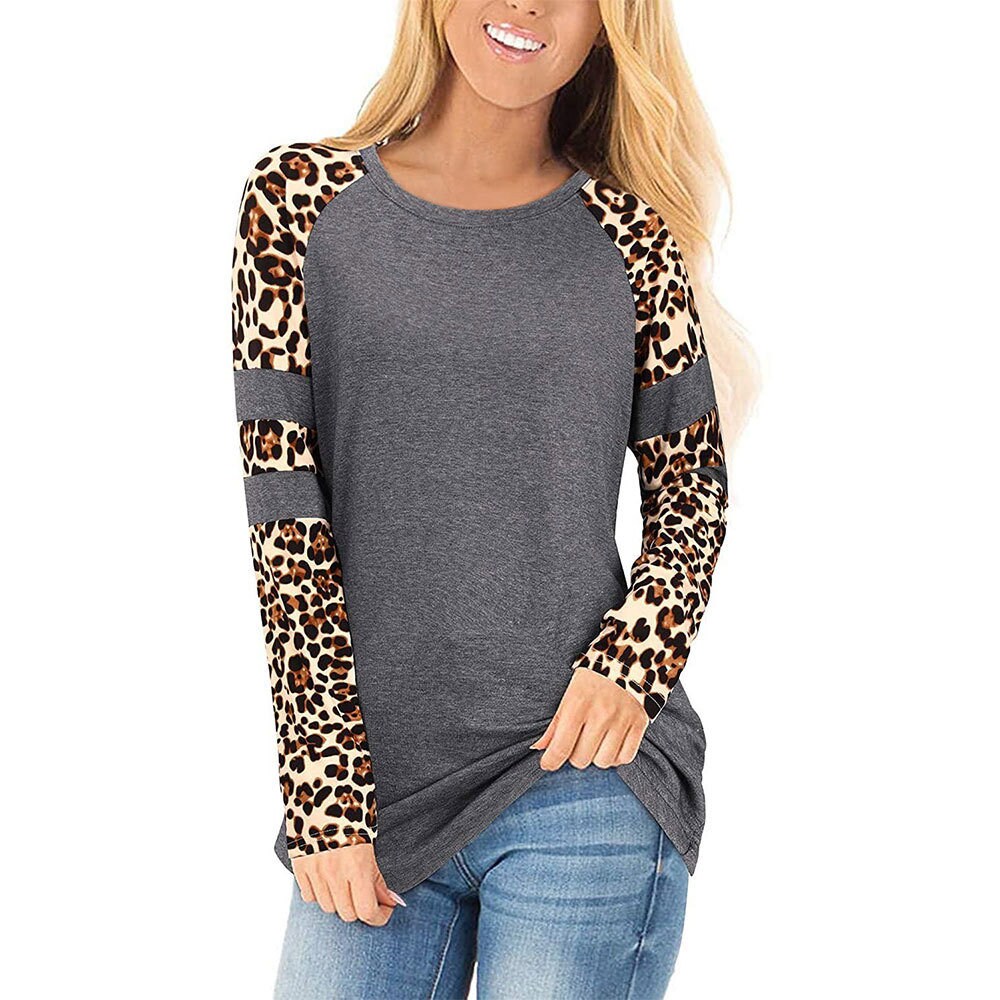 Women's Leopard Print Long Sleeve Shirt 