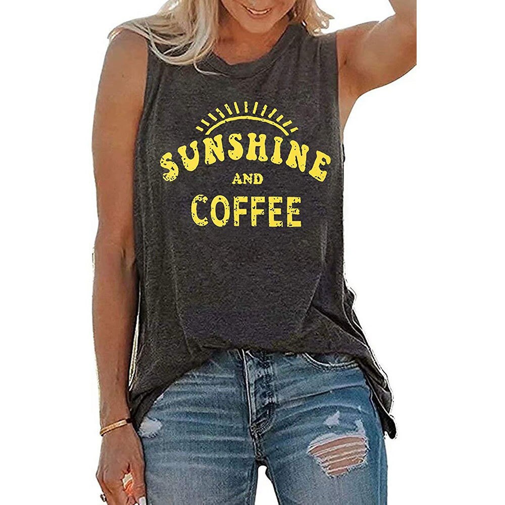 Sunshine and Coffee Tank Top Womens Sunshine T Shirt Coffee | Etsy