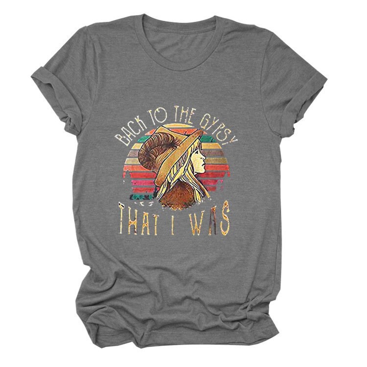 Women Vintage T Shirt Back to the Gypsy 