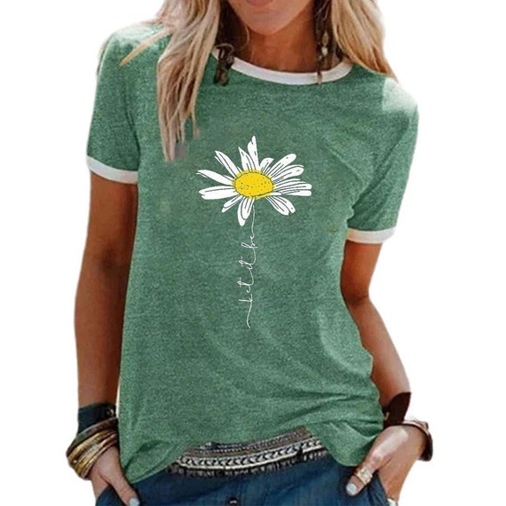 Womens Daisy T Shirt Daisy Print T Shirt Daisy Tee Shirt | Etsy