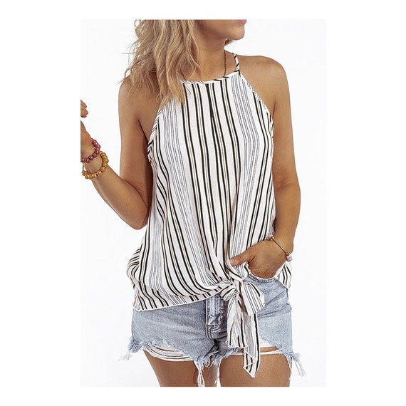 Oversize top Tank top Sleeveless top Women casual clothing Loose Jersey Top Minimal top with straps