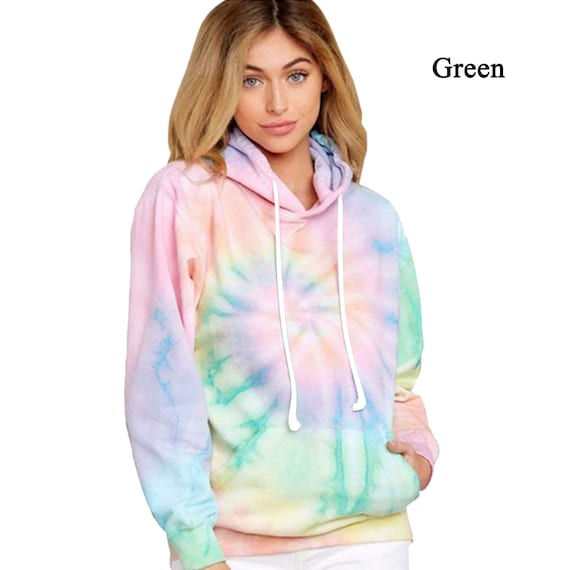 Pastel Rainbow Tie-Dye Sweatshirt Hooded Hoodie Unisex Pullover S M L XL Cool Pastel Rainbow Tie-Dye Sweatshirt Hooded Hoodie Unisex Pullover S M L XL Cool