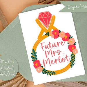 Brautpartykarte, benutzerdefinierte Brautpartykarte, personalisierte Brautpartykarte, Brautpartygeschenk, DIGITAL DOWNLOAD, Brautkarte, printable