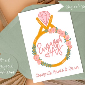 Brautpartykarte, benutzerdefinierte Brautpartykarte, personalisierte Brautpartykarte, Brautpartygeschenk, DIGITAL DOWNLOAD, Brautkarte, printable