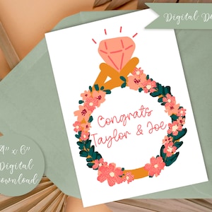 Brautpartykarte, benutzerdefinierte Brautpartykarte, personalisierte Brautpartykarte, Brautpartygeschenk, DIGITAL DOWNLOAD, Brautkarte, printable