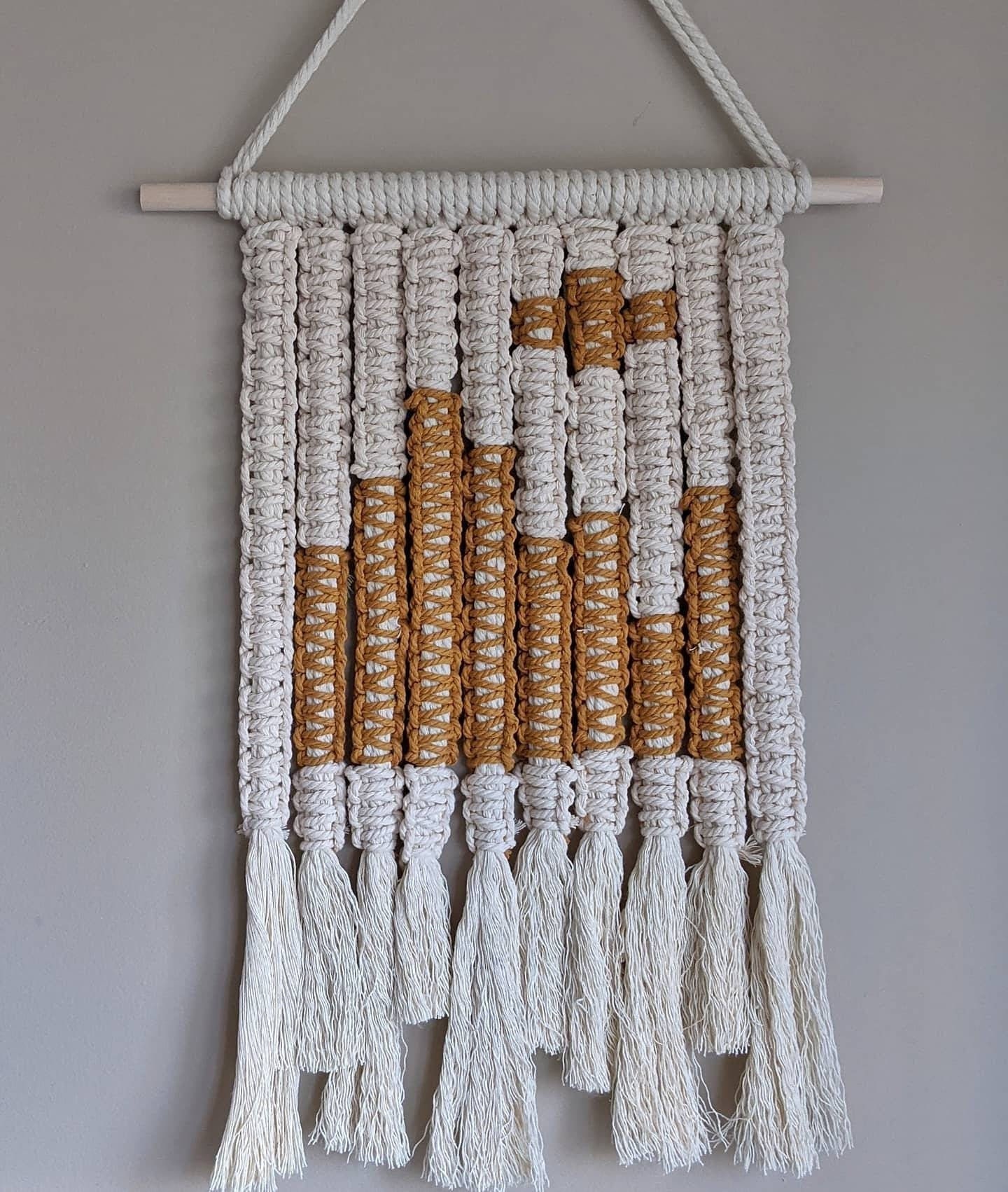 Macramé Wall Hanging Square Knots / Wall hangings/ Handmade / Etsy