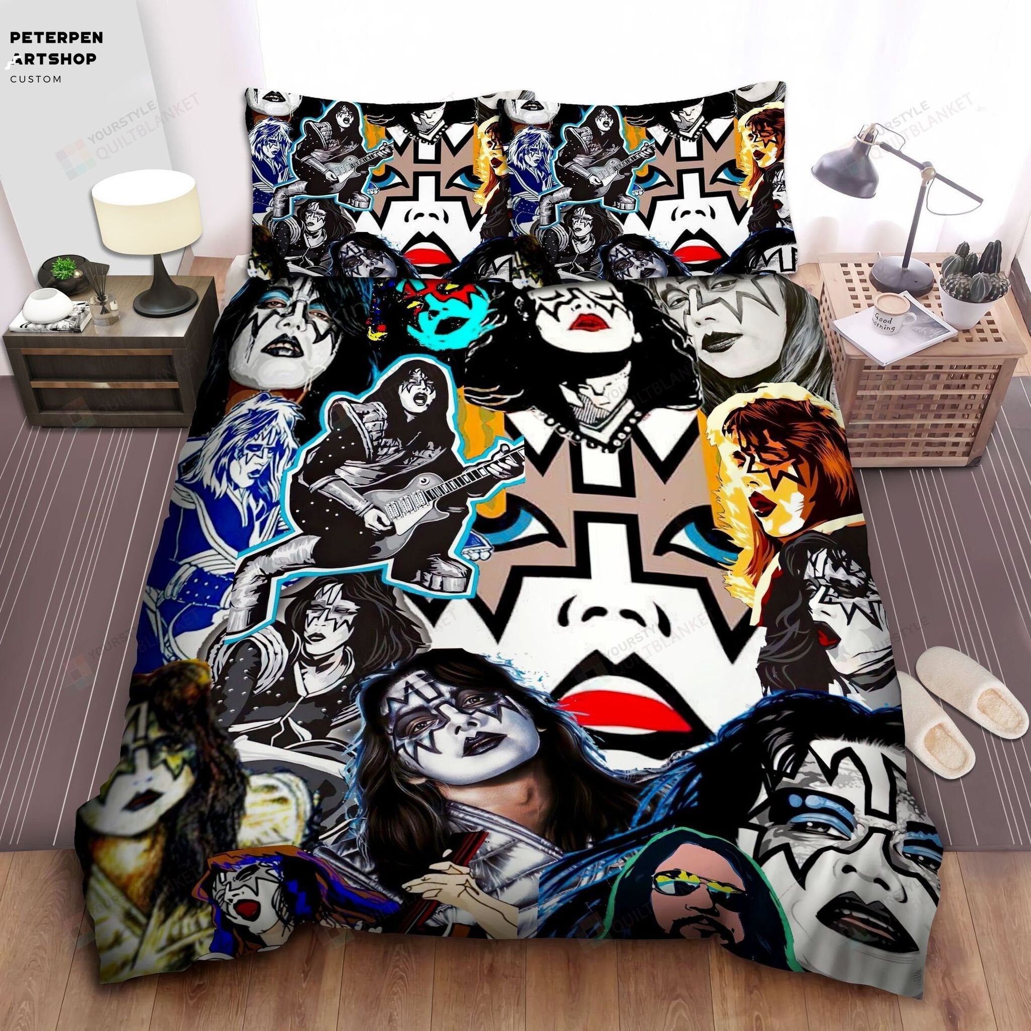 Kiss Band Rock Band Music Duvet Cover Pillowcases Bedding Set Etsy