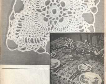 Pineapple vintage square tablecloth, high quality PDF pattern download