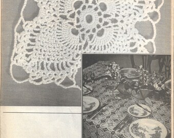 Pineapple vintage square tablecloth, high quality PDF pattern download