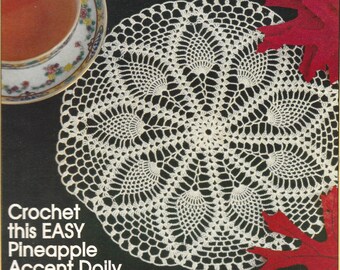 Pineapple vintage Doily, high quality PDF pattern download